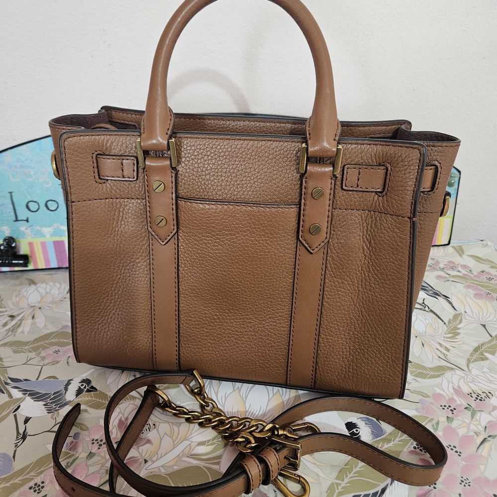Michael Kors Multicolor Patchwork Satchel with Gold Accents - Picture 7 of 12